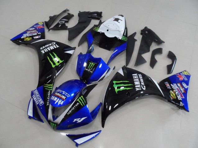 ABS Kit Carenatura Yamaha R1 2012-2014 - Blu Nero Monster