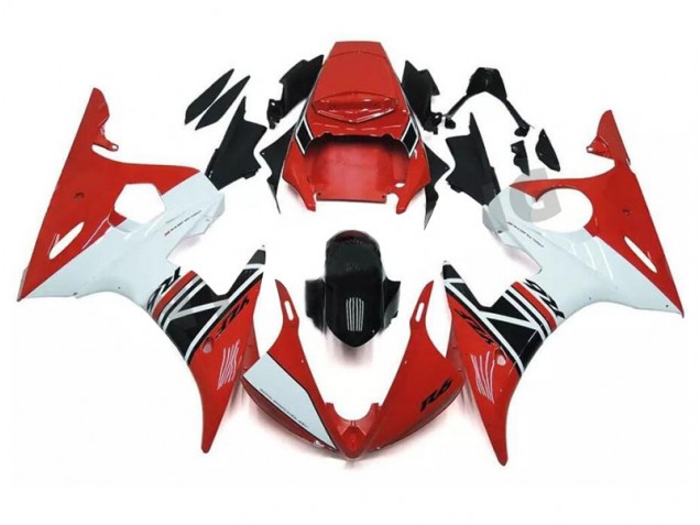 ABS Kit Carenatura Yamaha R6 2003-2005 - Rosso Bianco Nero