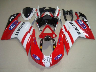 Carene Ducati 1098 2007-2014 - Rosso Bianco Tim 46