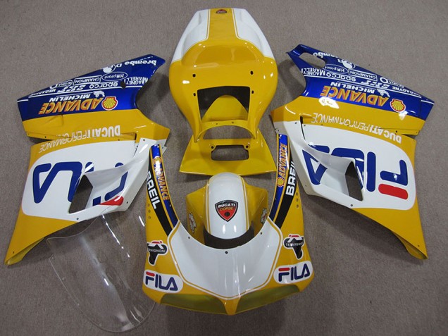 Carene Ducati 748 1993-2005 - Giallo Bianco Fila