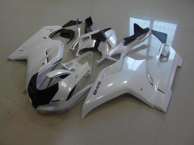 Carene Ducati 848 1098 1198 2007-2014 - Bianco Perla Nero Banda