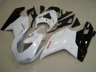 Carene Ducati 848 1098 1198 2007-2014 - Bianco Perla Nero