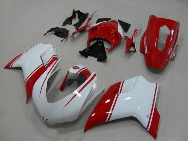 Carene Ducati 848 1098 1198 2007-2014 - Bianco & Rosso Corsa Versione