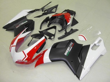 Carene Ducati 848 1098 1198 2007-2014 - Nero Opaco Bianco Rosso