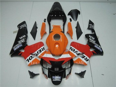 Carene Honda CBR 600 RR 2003-2004 - Arancia Rosso Nero Repsol