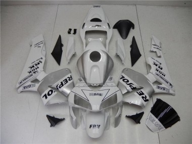 Carene Honda CBR 600 RR 2003-2004 - Argento Bianco Nero Repsol