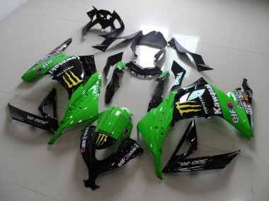 Carene Kawasaki ZX 300R 2013-2016 - Nero Verde Monster