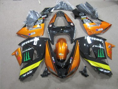 Carene Kawasaki ZX10R 2006-2007 - Nero Arancia Monster