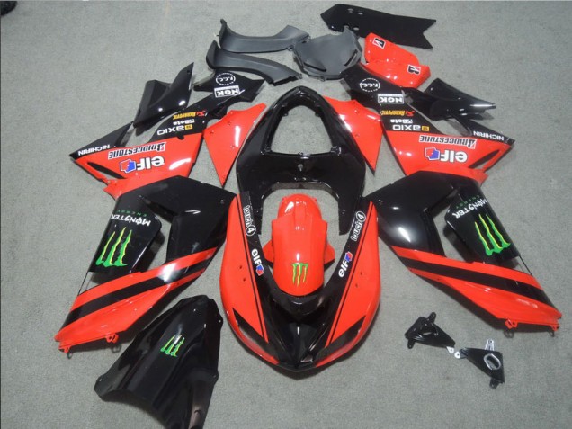 Carene Kawasaki ZX10R 2006-2007 - Nero Rosso Touch4 Monster