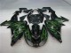 Carene Kawasaki ZX10R 2006-2007 - Nero Verde Fiamma