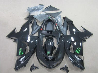 Carene Kawasaki ZX10R 2006-2007 - Nero Verde Monster Ninja