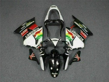 Carene Kawasaki ZX6R 2000-2002 - Nero Bianco Eurobet