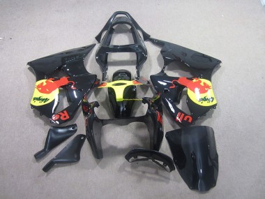 Carene Kawasaki ZX6R 2000-2002 - Nero Giallo Red Bull Ninja