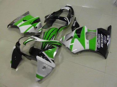 Carene Kawasaki ZX6R 2000-2002 - Verde Bianco Banda