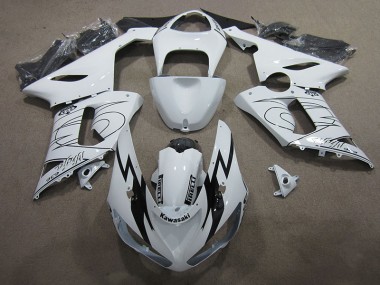 Carene Kawasaki ZX6R 2005-2006 - Bianco Ninja 636