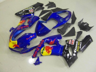 Carene Kawasaki ZX6R 2005-2006 - Blu Red Bull