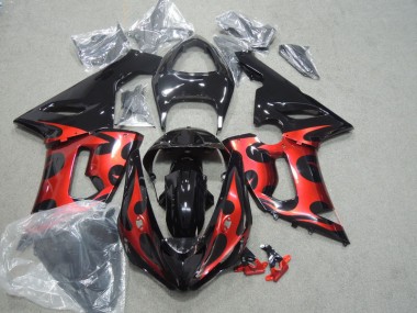 Carene Kawasaki ZX6R 2005-2006 - Nero Rosso