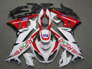 Carene Kawasaki ZX6R 2009-2012 - Bianco Rosso Rapid