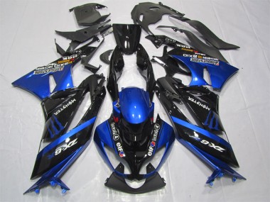 Carene Kawasaki ZX6R 2009-2012 - Nero Blu Monster