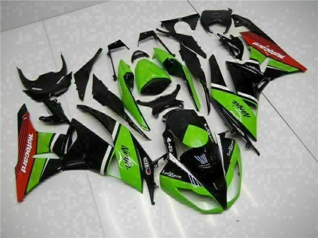 Carene Kawasaki ZX6R 2009-2012 - Verde Nero Rosso