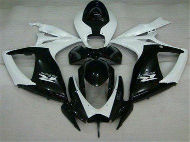 Carene Suzuki GSXR 600 / 750 K6 2006-2007 - Nero Bianco