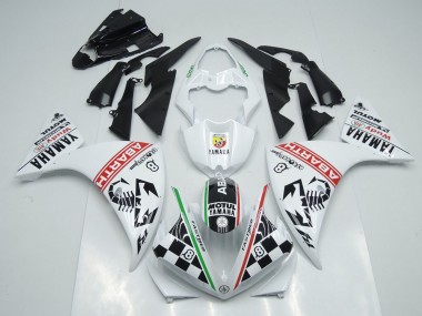 Carene Yamaha R1 2009-2011 - Bianco Nero Abrath