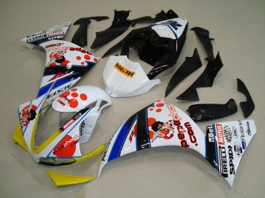 Carene Yamaha R1 2009-2011 - Bianco Nero Pepe Phone