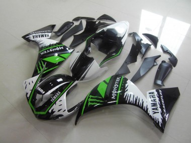 Carene Yamaha R1 2009-2011 - Bianco Verde Monster