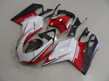 Kit Carenatura Iniezione Ducati 848 1098 1198 2007-2014 - Rosso Bianco