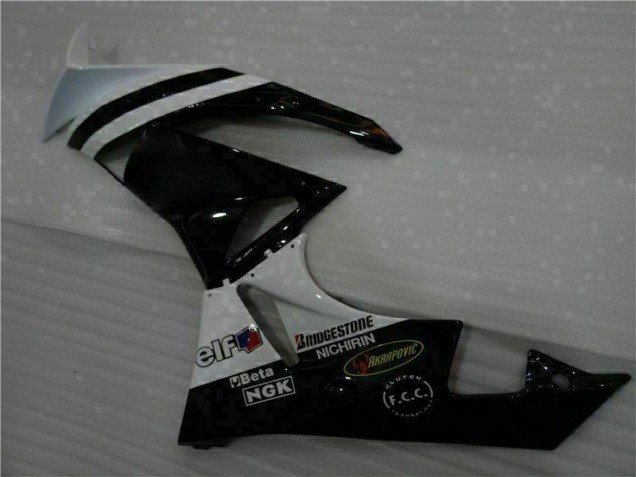 Kit Carenatura Iniezione Kawasaki ZX6R 2009-2012 - Nero Bianco 3M Touch4