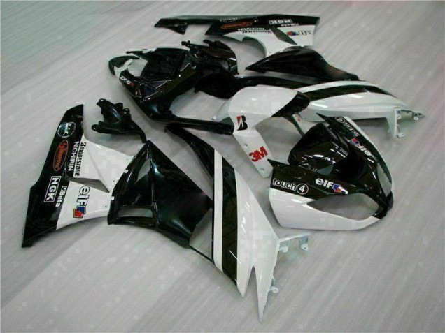 Kits Carenatura Iniezione Kawasaki ZX6R 2009-2012 - Nero Bianco 3M Touch4