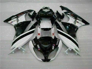 Kits Carenatura Iniezione Kawasaki ZX6R 2009-2012 - Nero Bianco 3M Touch4